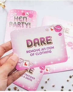 hens party dare card deck